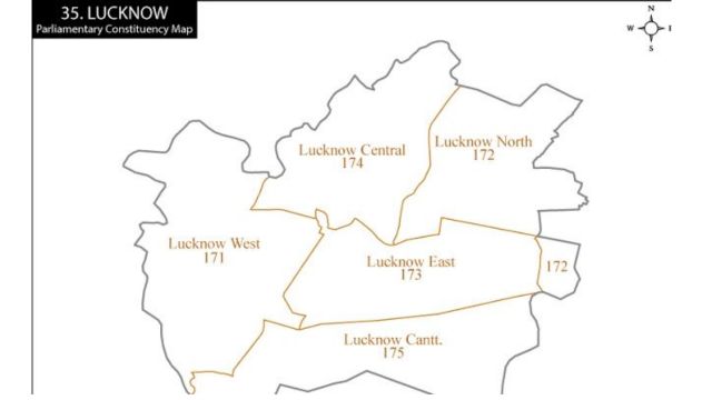 Uttar Pradesh Lok Sabha Constituency 54 Lucknow - Caste, Religion, and Population Figures